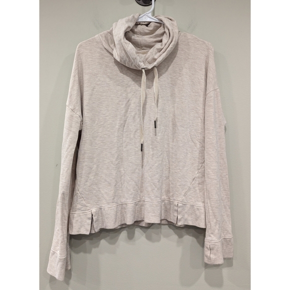 UGG Oatmeal Cowl Neck Long Sleeve Thumb Hole Pullover Size Large - Picture 1 of 5